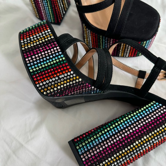 Jessica Simpson Multicolor Rhinestone Platform Heels - Picture 5 of 8